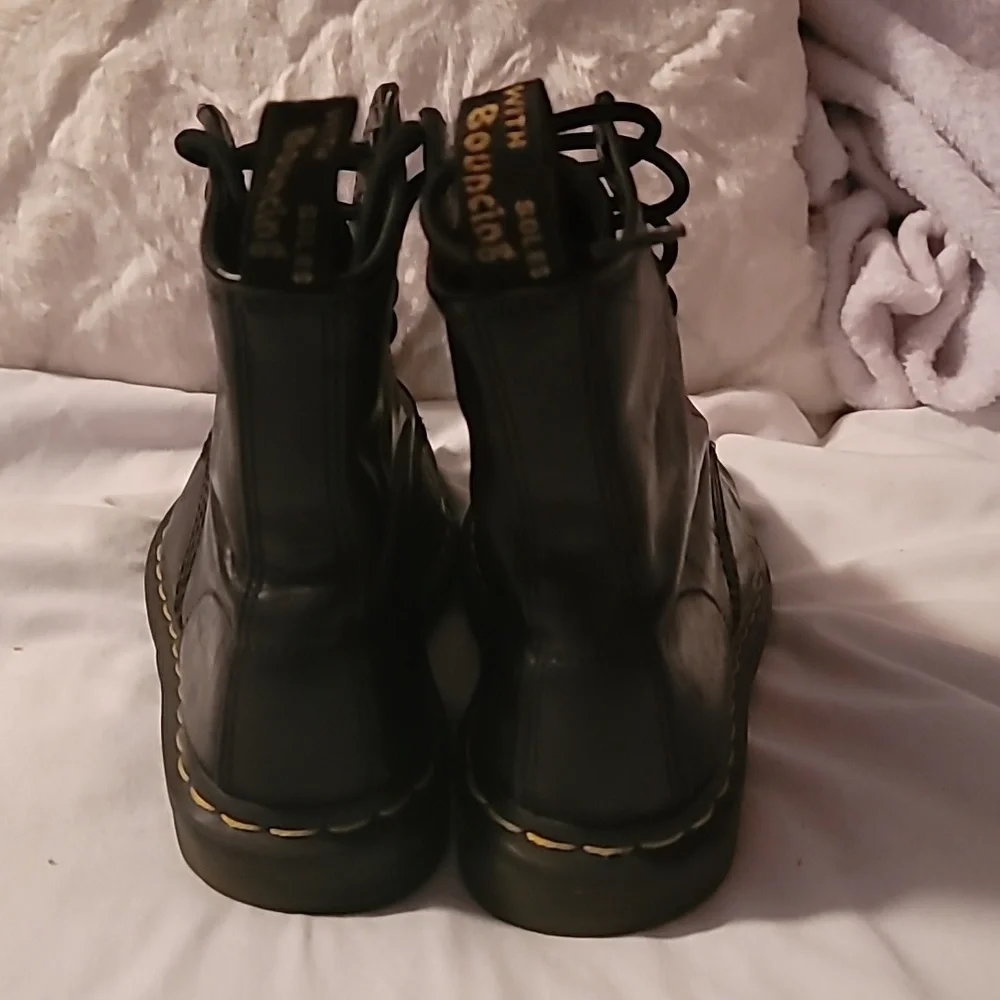 Dr. Martens Doc Marten Black Stomper Boots Punk 8i 1460 Juniors 4 Women's 5 Soft